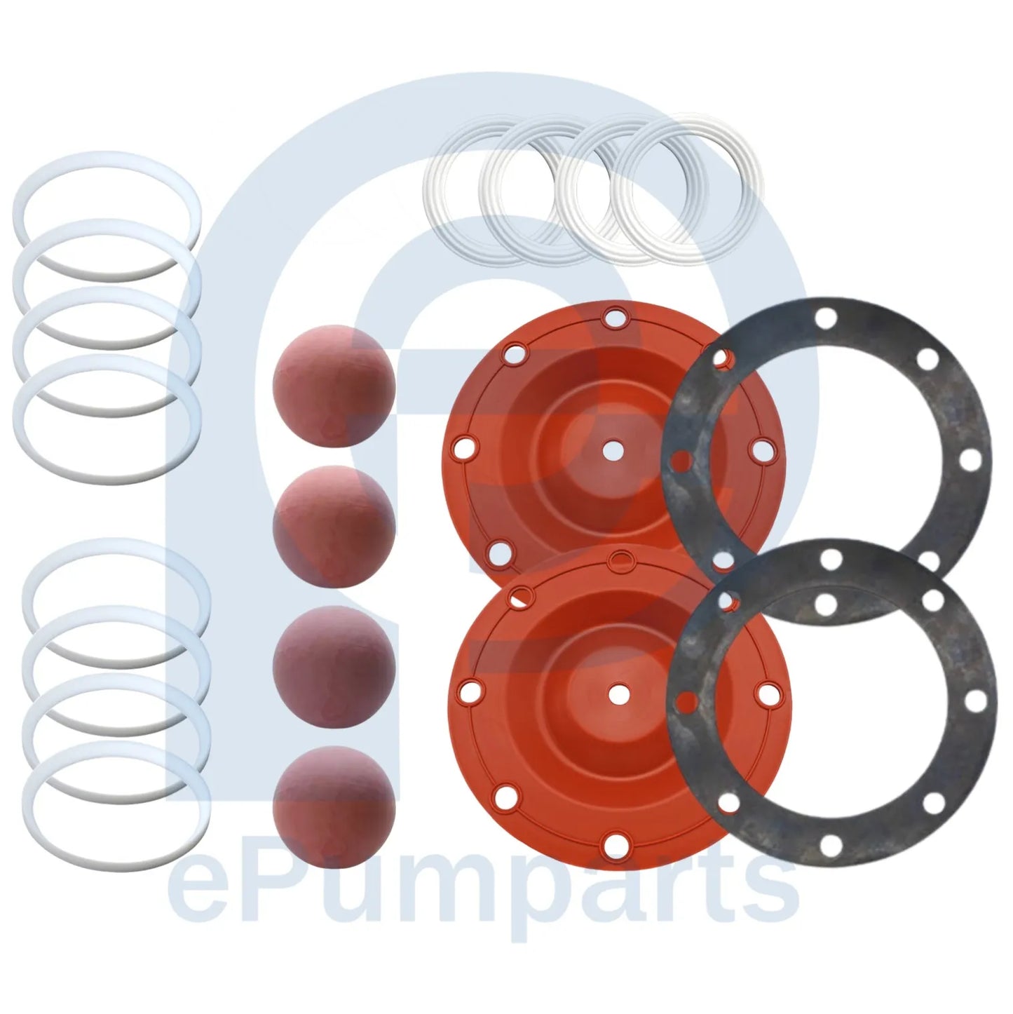 Kits de reparacion para Sandpiper modelo S10 no metálica de 1"/ 25mm
