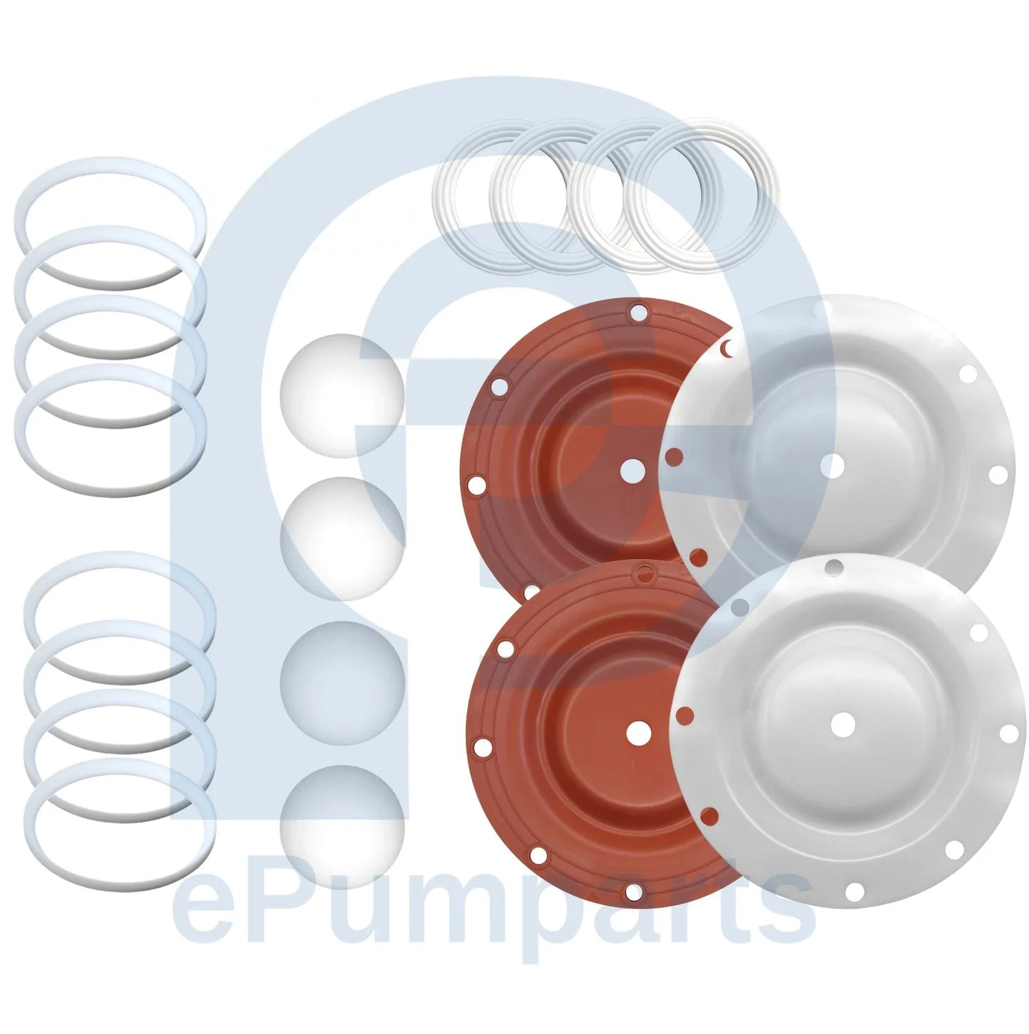 Kit de reparacion de Teflon/Santopreno para Sandpiper S1f no metalica