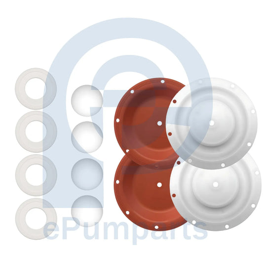 Kit de reparacion de Teflon con respaldo de Santopreno para FTA y Sandpiper S15 metalica